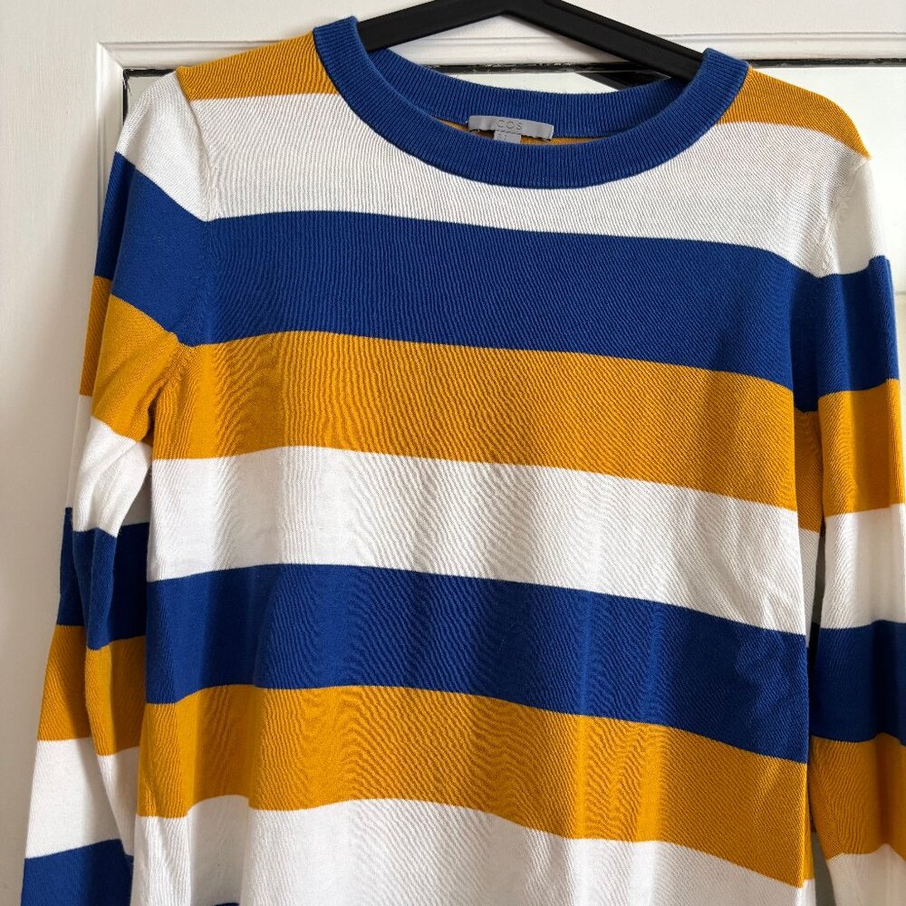 COS Striped Fine-Knit Crewneck Sweater